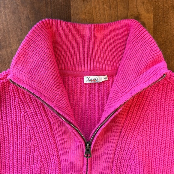 Faherty Women’s Mariner 1/4 Zip Cotton/Wool Blend Sweater Size Small - Picture 6 of 7